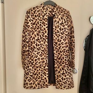 Leopard Cotton Blend Coat BEST OFFER